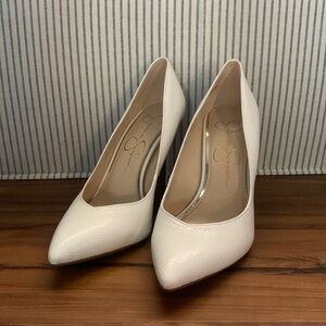 Jessica Simpson white high heel